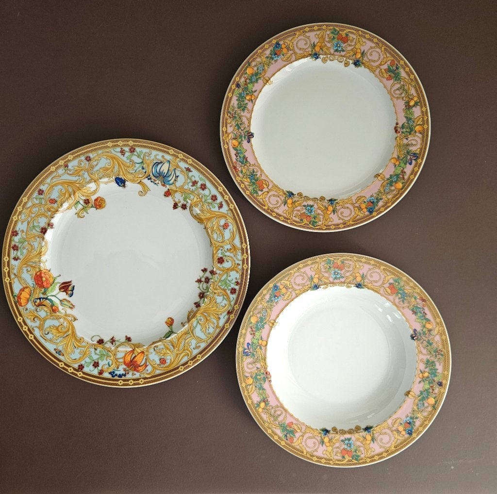 Versace le Jardin Rosenthal 12 borden: ontbijt, soep,  diner, Ophalen, Overige merken, Zo goed als nieuw, Bord(en)