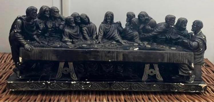 Het Laatste Avondmaal,antiek , +~1,5 kilo zwaar, Antiek en Kunst, Ophalen of Verzenden