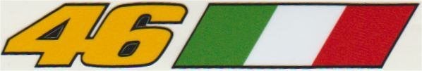 46 Rossi italiaanse vlag sticker set #30, Verzenden