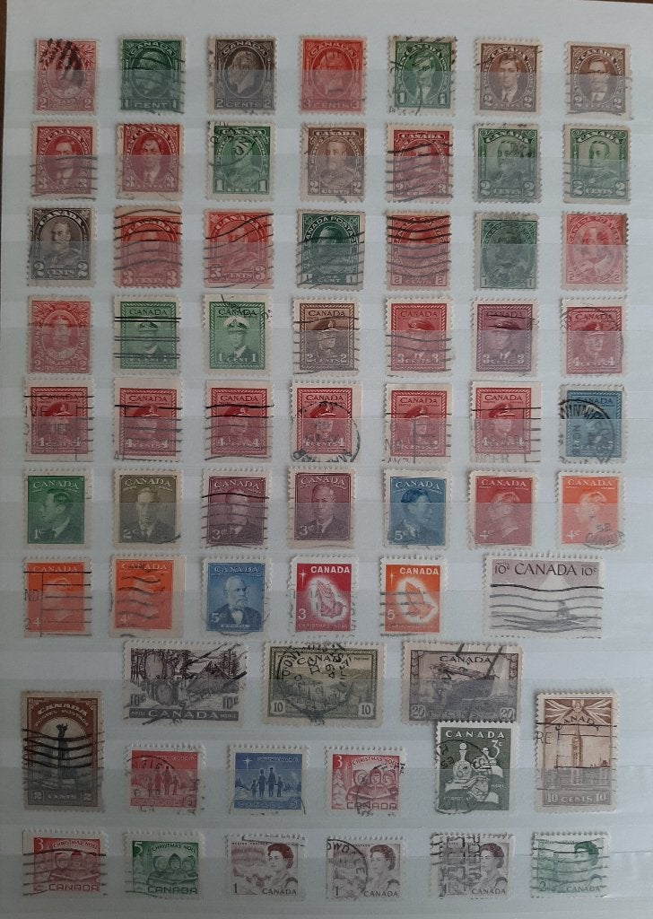 7 Kaarten Oude Klassieke Postzegels Canada No. 5 Gestempeld, Ophalen, Gestempeld, Noord-Amerika