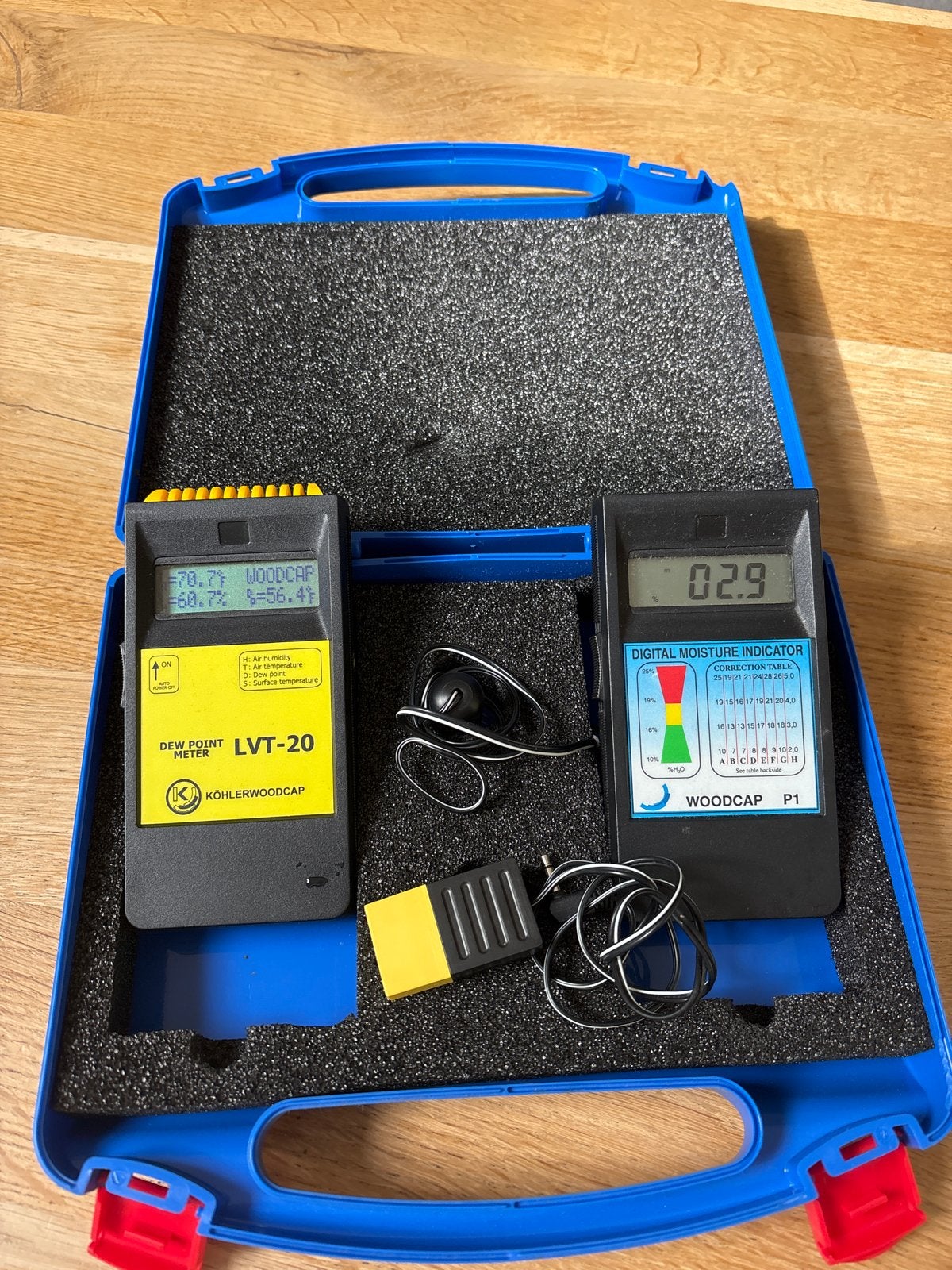 KÖHLERWOODCAP LVT-20 Dauwpuntmeter & Digitale Vochtmeter, Ophalen of Verzenden, Gebruikt, Vocht of Vloeistof