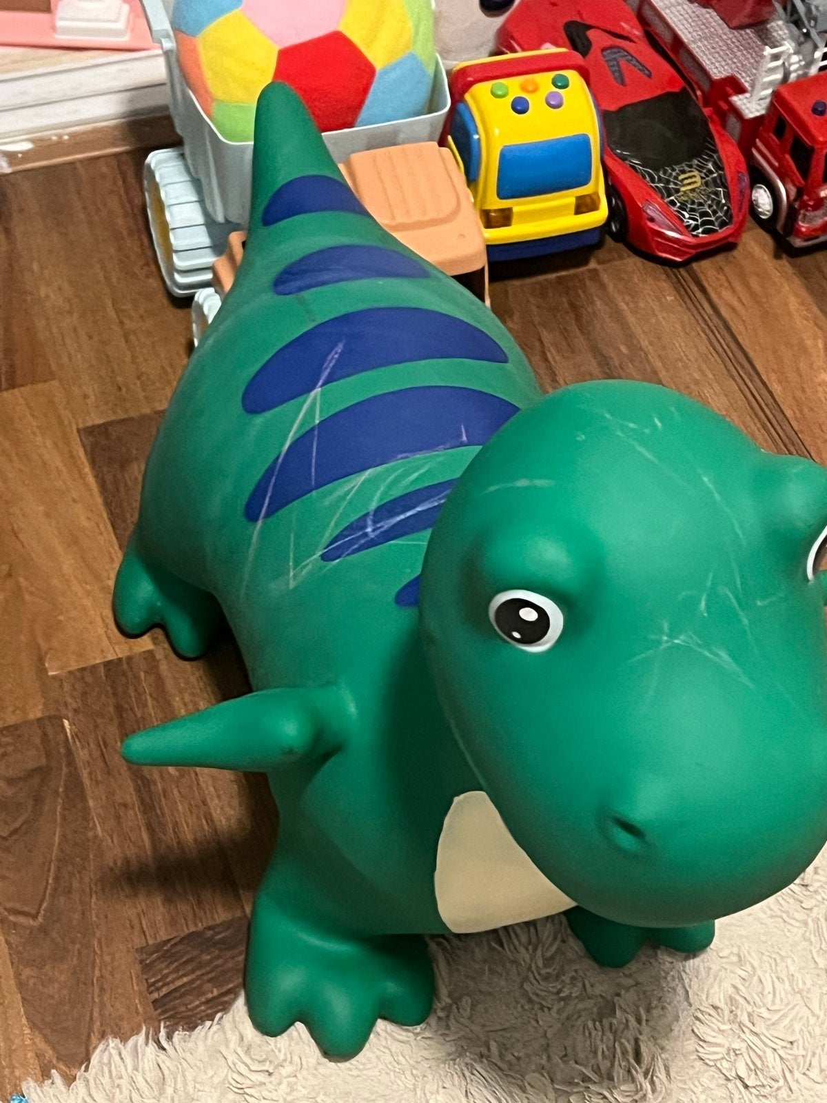 Groene Opblaasbare Dinosaurus Springkussen Speelgoed, Ophalen of Verzenden, Gebruikt, Jongen of Meisje