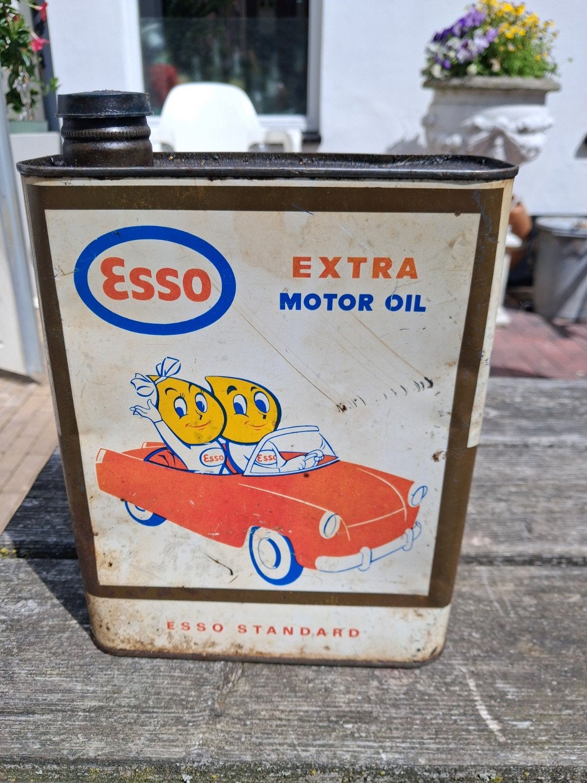 Esso olie blik, Verzamelen, Ophalen of Verzenden, Gebruikt, Verpakking