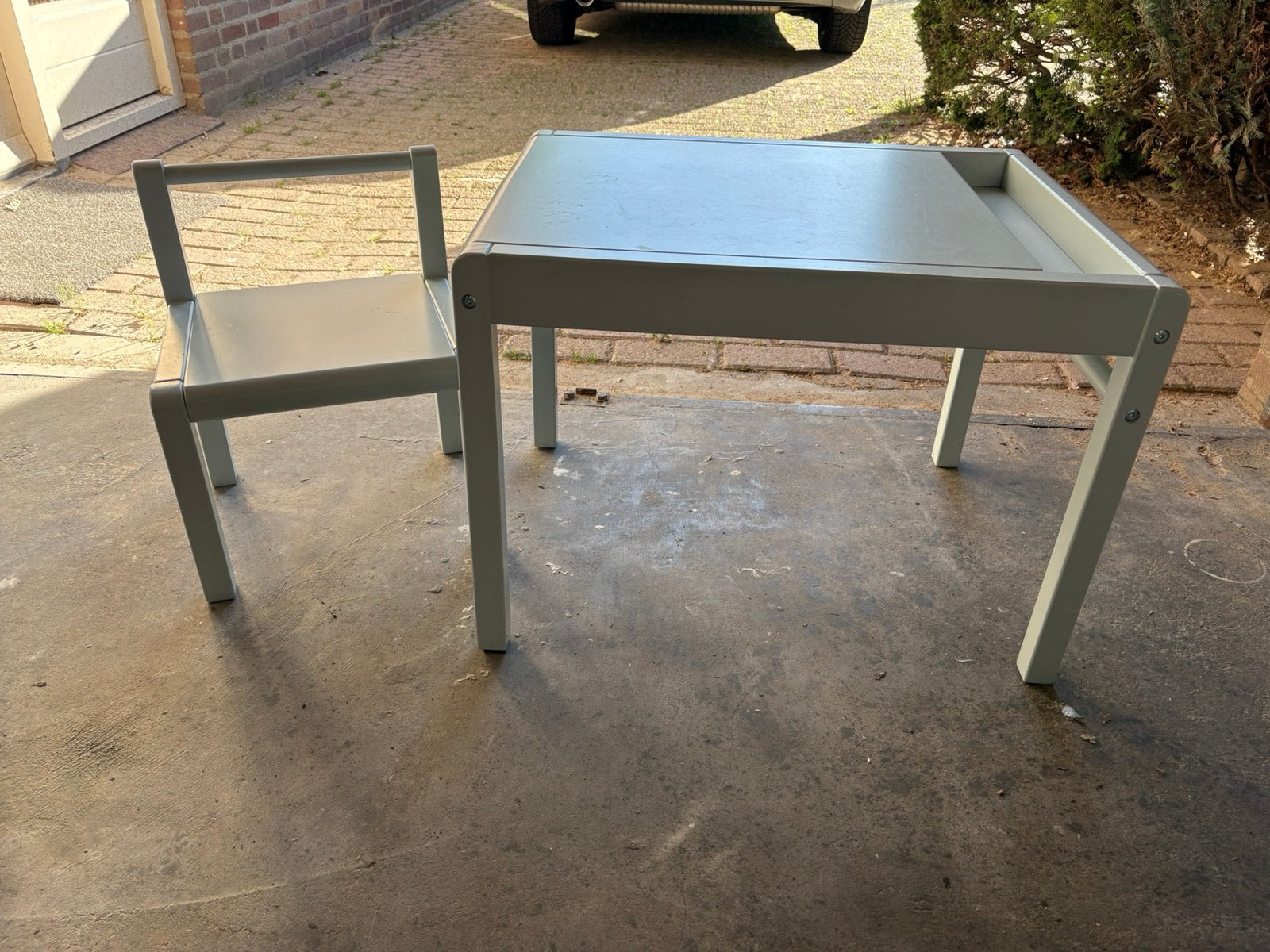 H&M Home kinder bureau en stoel lichtblauw, Kinderen en Baby's, Kinderkamer | Tafels en Stoelen, Ophalen, Gebruikt, Tafel(s) en Stoel(en)