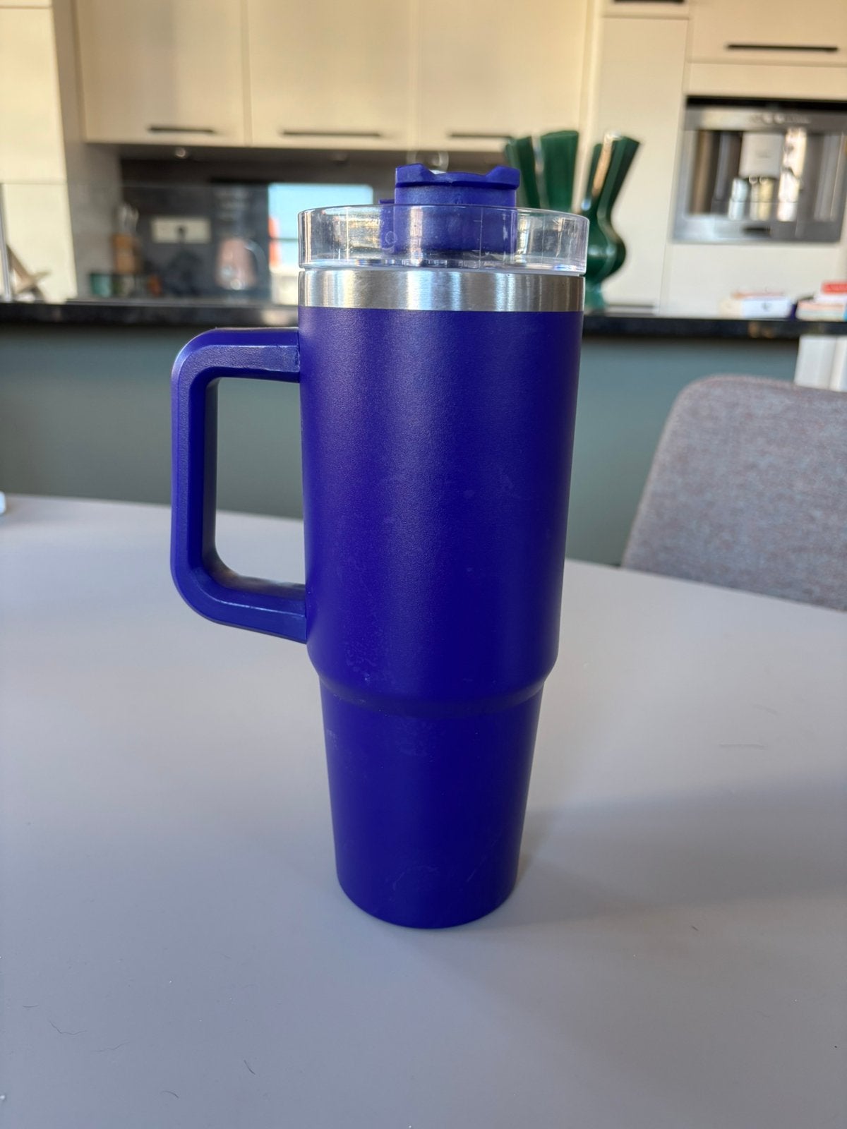 Nieuwe paarse drinkfles met handvat - 1 liter, Paars, Nieuw, Ophalen of Verzenden, 1000 ml