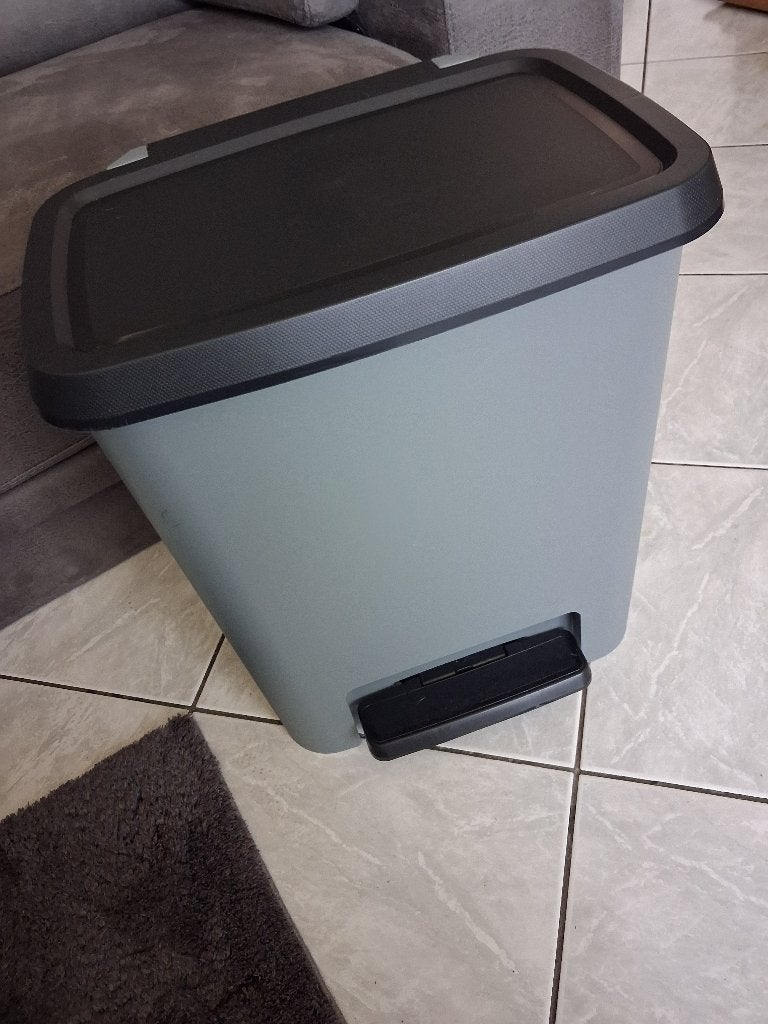 dubbele afvalbak, Ophalen, Kunststof, Met pedaal, 20 tot 30 liter