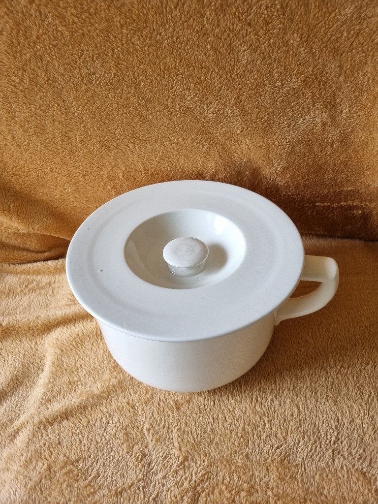 Antieke keramische po met deksel en handvat, Antiek en Kunst, Ophalen of Verzenden