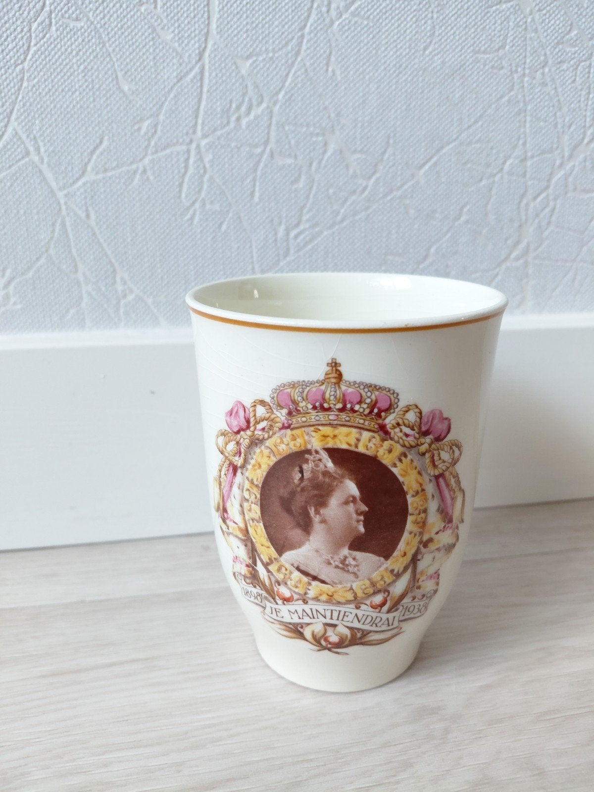 1898 - 1938 beker 40jarig jubileum Wilhelmina, Verzamelen, Koninklijk Huis en Royalty, Ophalen of Verzenden, Zo goed als nieuw