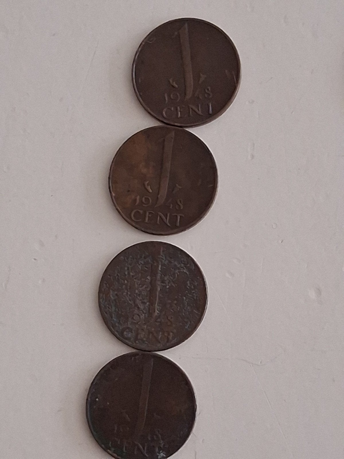 46 Nederlandse 1 cent munten, oplopend 1948-1972, Postzegels en Munten, Ophalen of Verzenden, Koningin Juliana, 1 cent, Losse munt