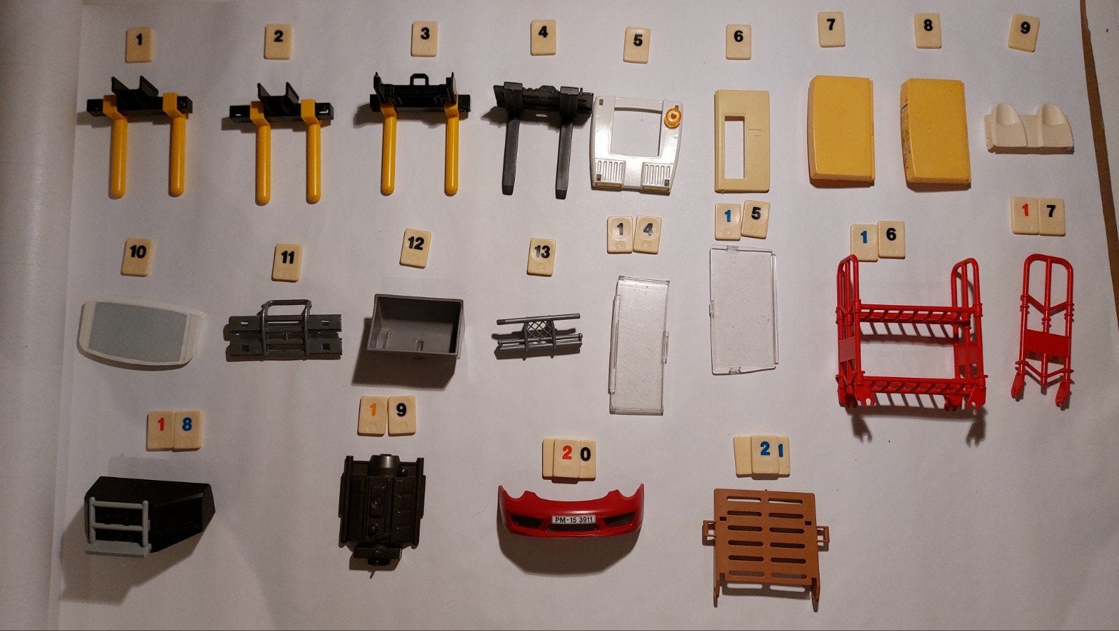 Playmobil onderdelen: vorkheftrucks, auto's, hijskraan, Ophalen of Verzenden, Gebruikt, Losse onderdelen, Voertuig