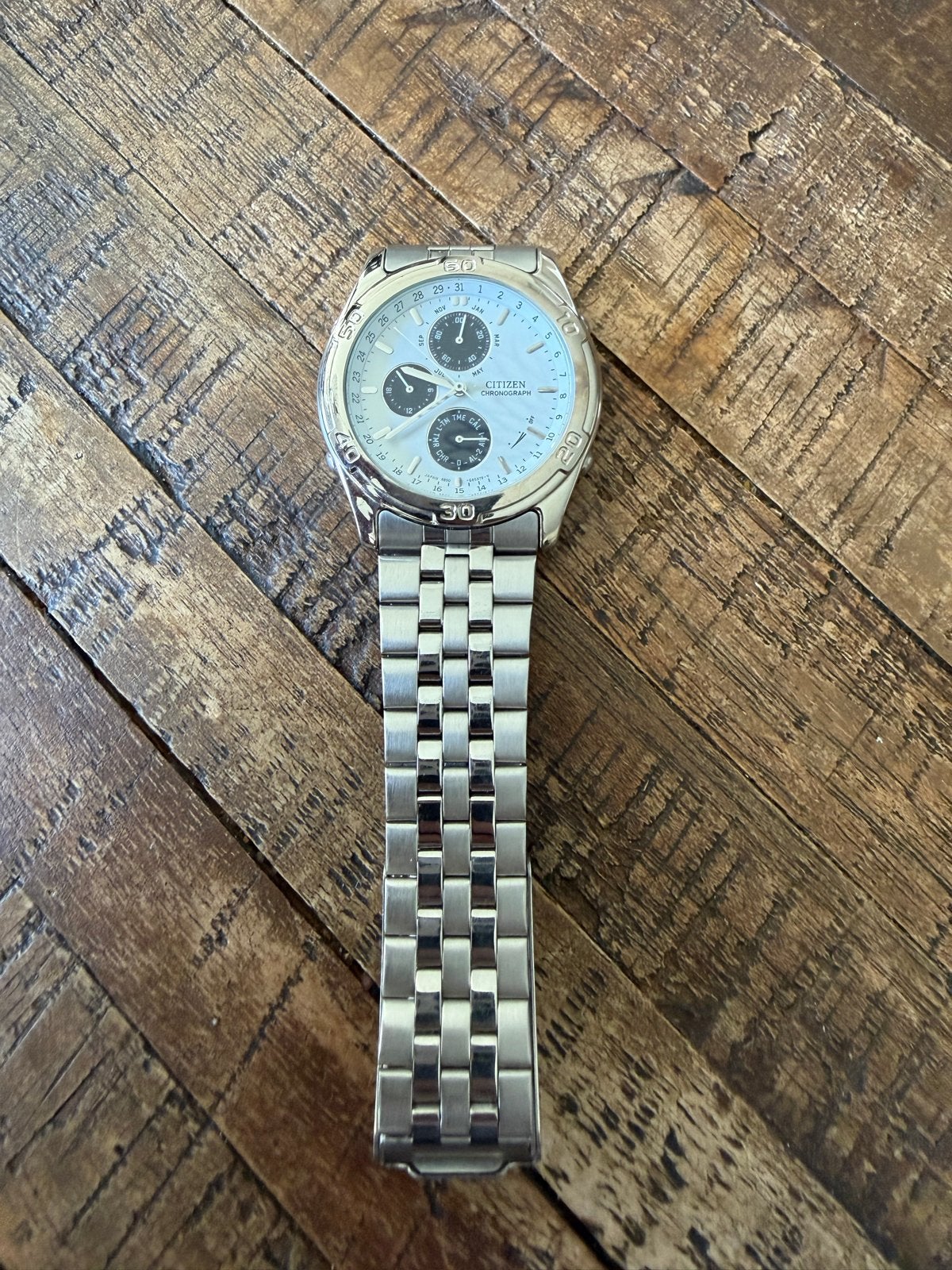 Citizen Chronograph Herenhorloge - Staal, Gebruikt, Staal, Ophalen of Verzenden, Polshorloge