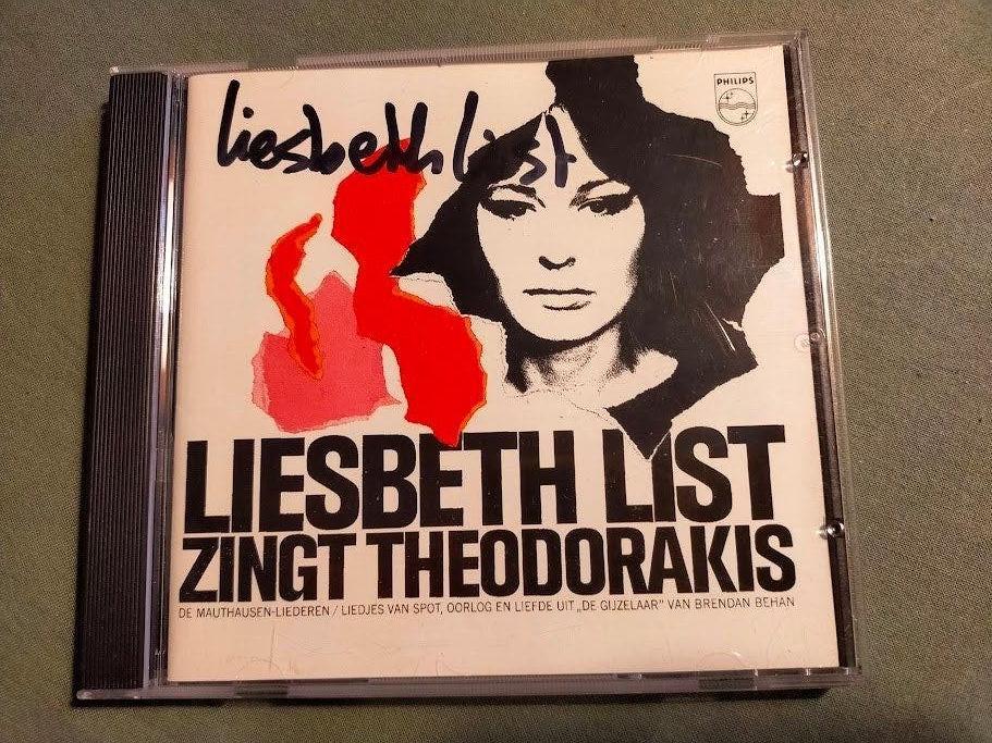 Gesigneerde CD: Liesbeth List Zingt Theodorakis, Ophalen of Verzenden, Zo goed als nieuw, Overige genres