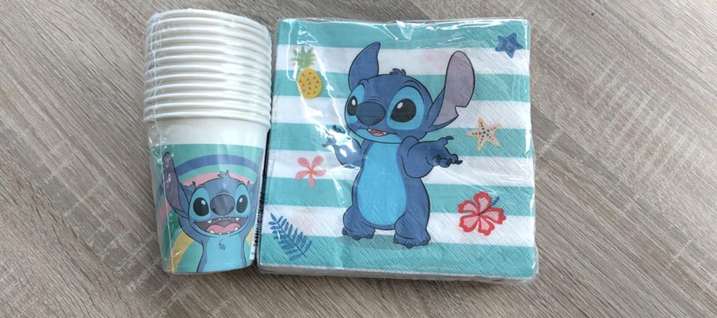 Stitch servetten en bekers, kinderfeestje. NIEUW, Ophalen, Nieuw