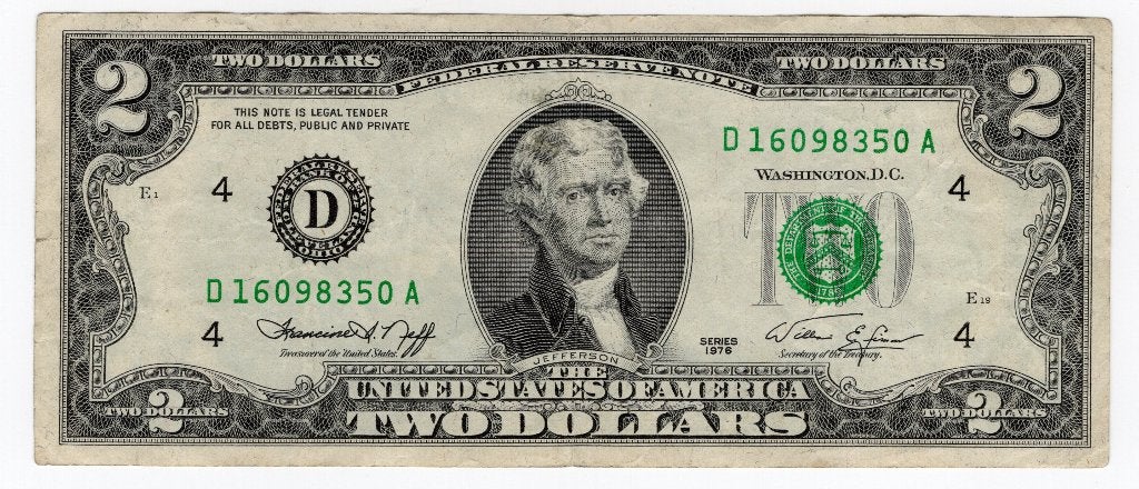 USA 2 Dollar 1976 bicentennual vf, Verzenden, Noord-Amerika