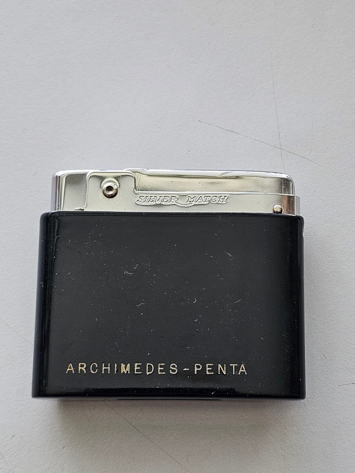 Vintage Silver Match Archimedes-Penta aansteker, Ophalen of Verzenden, Gebruikt, Aansteker