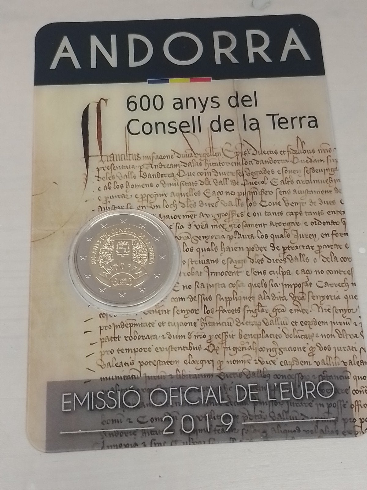 2-Euromunten-coincards  Andorra:  2  Stuks, Ophalen of Verzenden, Overige landen, 2 euro