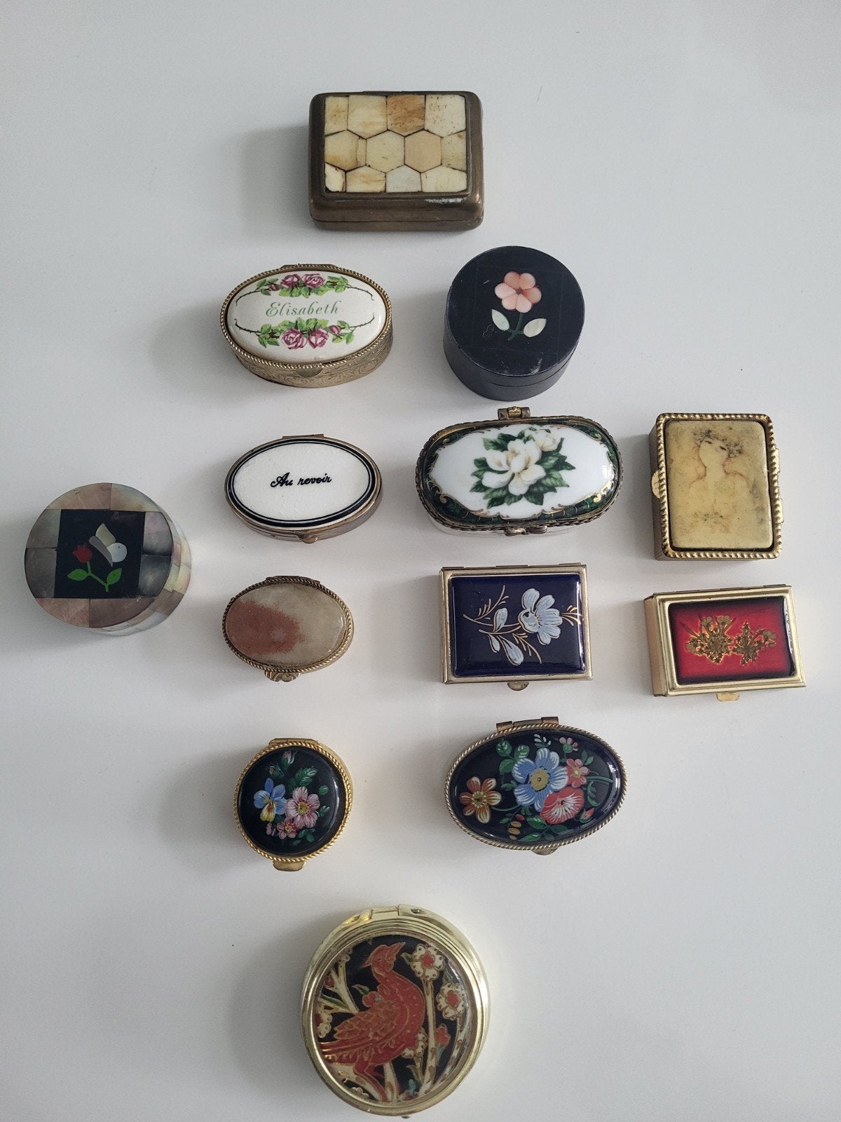 Te koop verzameling vintage pillendoosjes, Ophalen of Verzenden, Gebruikt