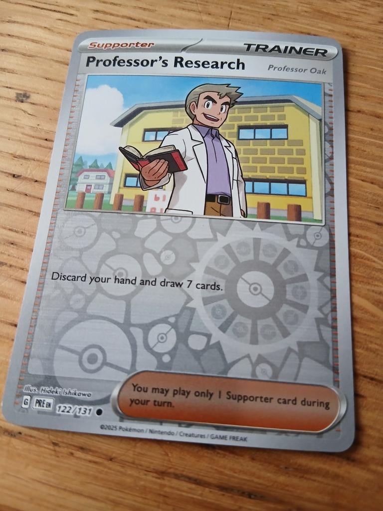 Pokémon TCG: Professor's Research (Professor Oak) 122/131, Ophalen of Verzenden, Zo goed als nieuw, Losse kaart