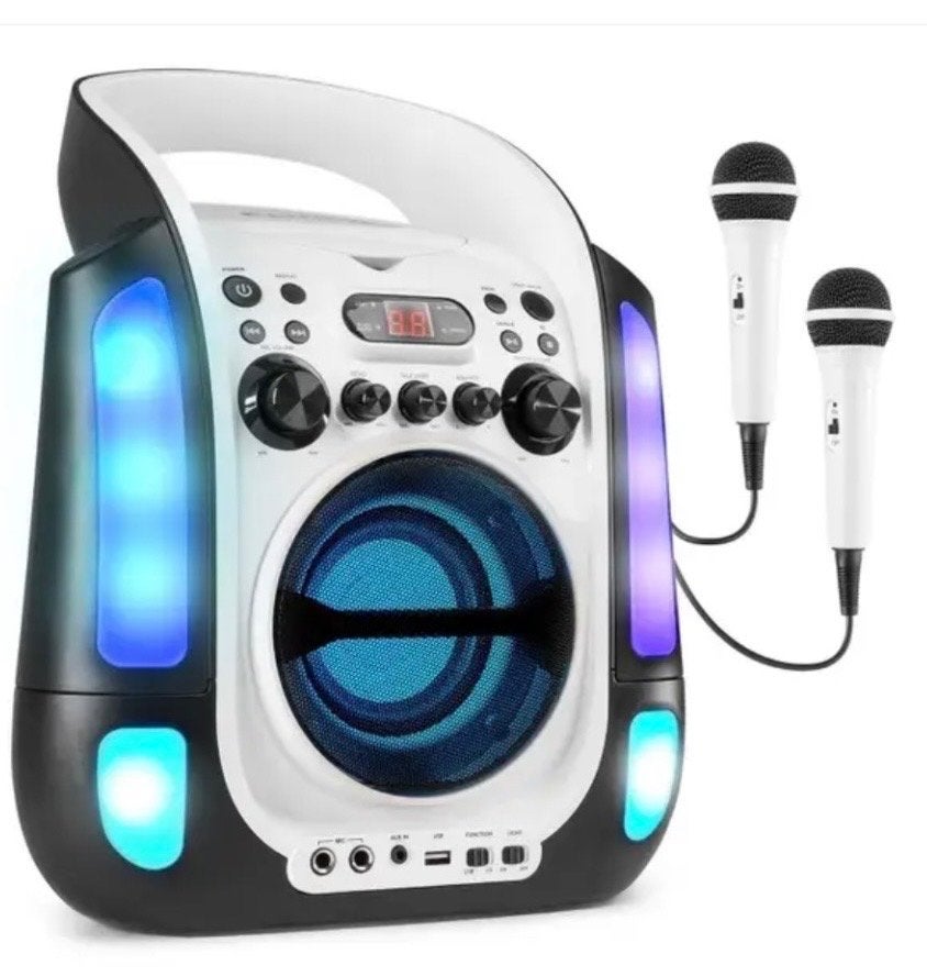 Fenton Karaoke Set met Bluetooth, CD, LED-verlichting, Audio, Tv en Foto, Karaoke-apparatuur, Ophalen of Verzenden, Zo goed als nieuw