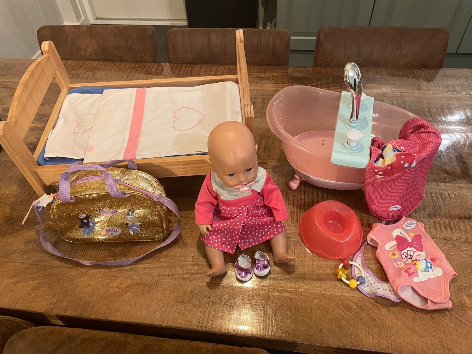 Babyborn pop met veel toebehoren!, Ophalen, Gebruikt, Babypop