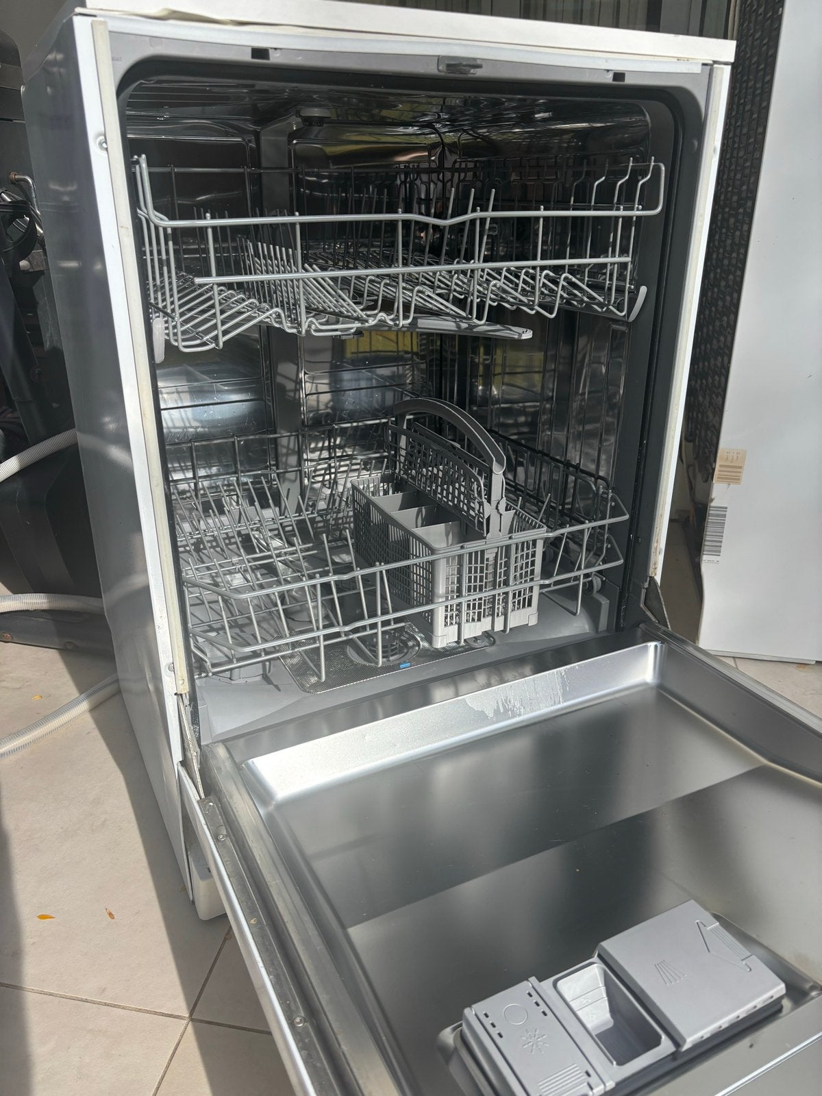 Bosch Exclusiv Silence Vrijstaande Vaatwasser Wit, Ophalen, Gebruikt, Kort programma, 85 tot 90 cm