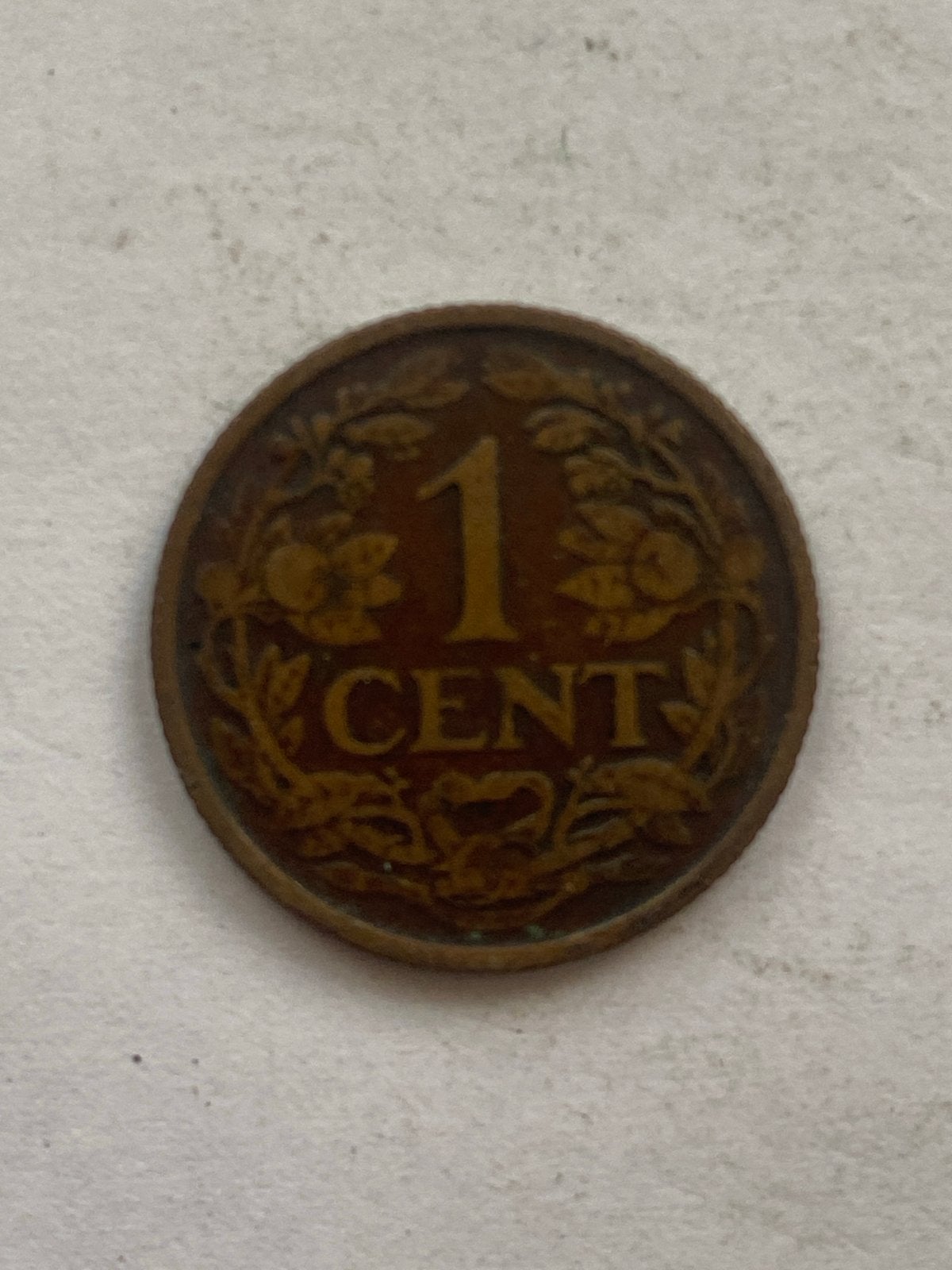 Zeldzame 1 Cent Munt Curaçao 1917, Ophalen of Verzenden, Gebruikt