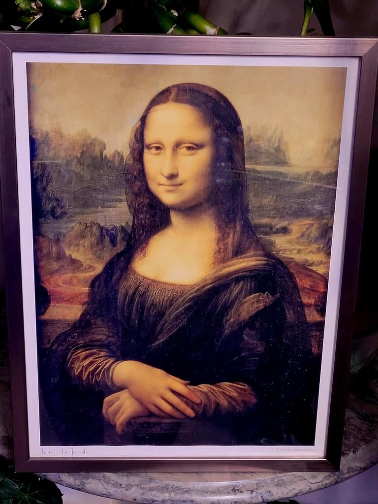 Ingelijste Mona Lisa print, Ophalen of Verzenden