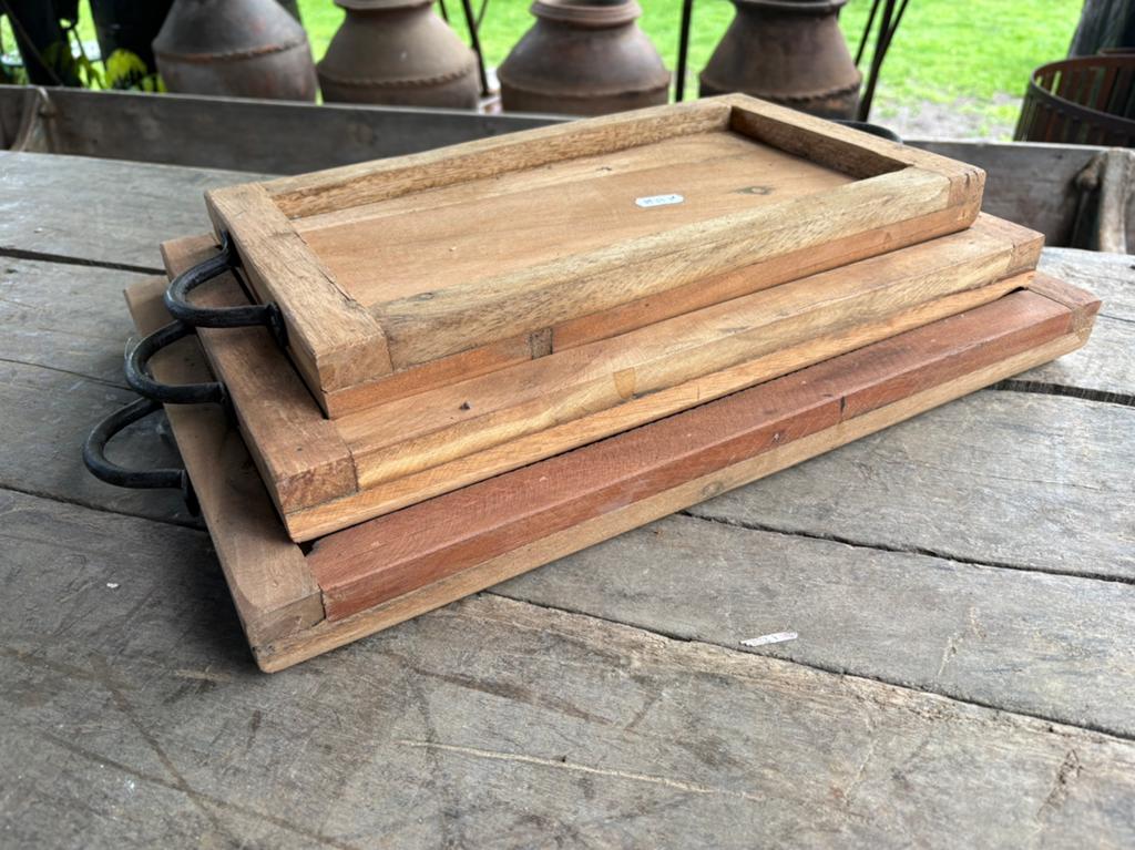 Set van 3 dienbladen - Truckwood, Nieuw, Ophalen of Verzenden, Nvt, Rechthoekig