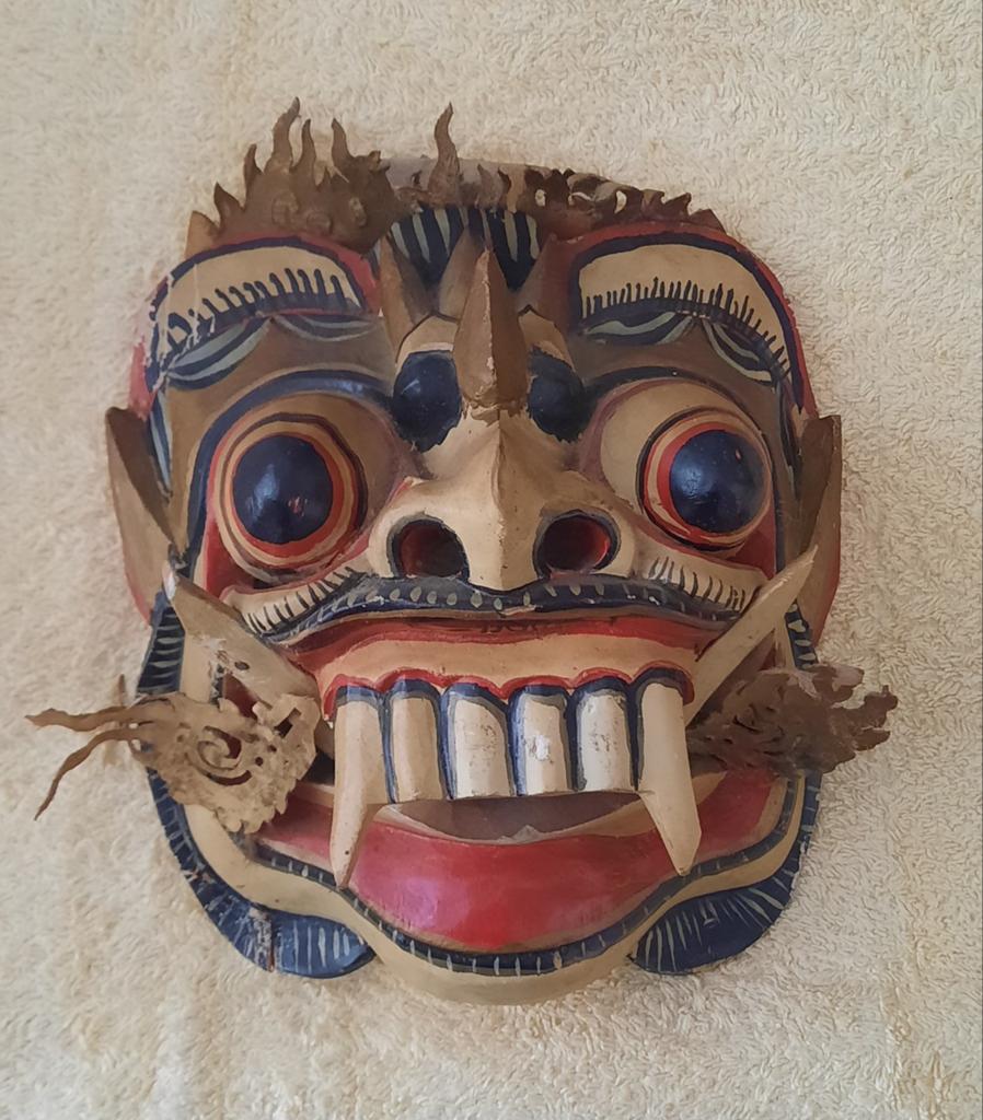 Vintage Balinees Barong Dansmasker - Handgesneden Hout, Ophalen