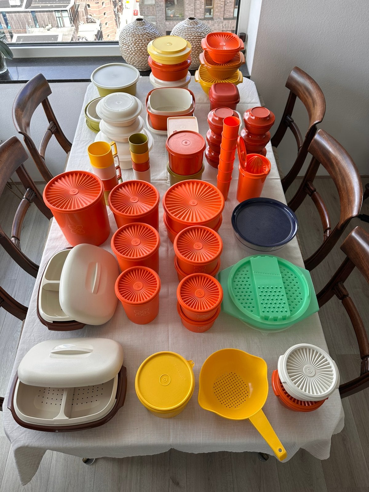 Partij Retro Tupperware, Ophalen of Verzenden, Nieuw, Oranje, Bus of Trommel