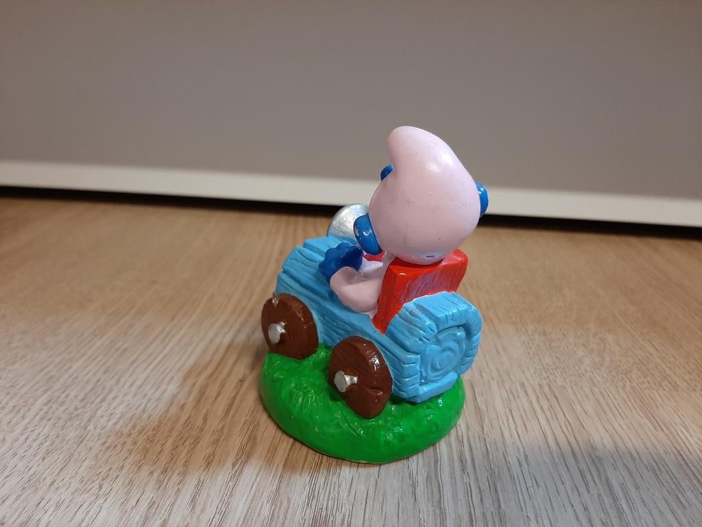 De Smurfen snoepdop baby in auto, Verzamelen, Ophalen of Verzenden
