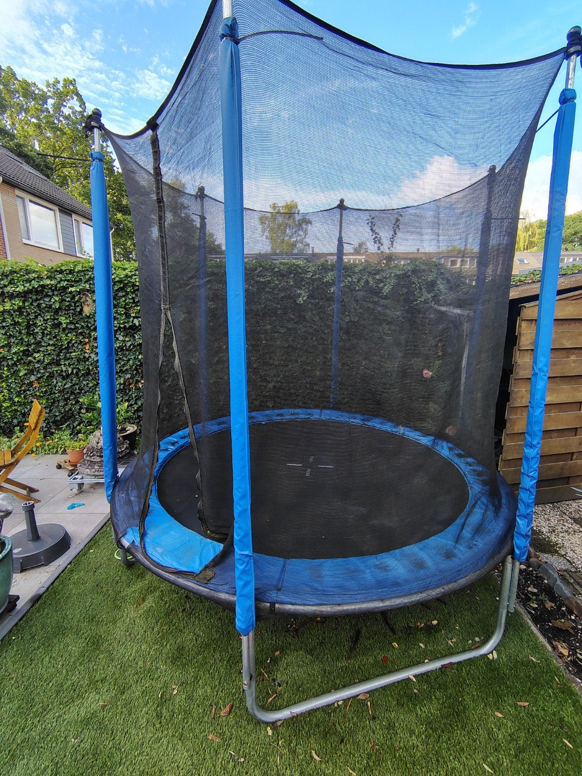 Trampoline met veiligheidsnet - 2.40 meter doorsnede, Ophalen, Gebruikt
