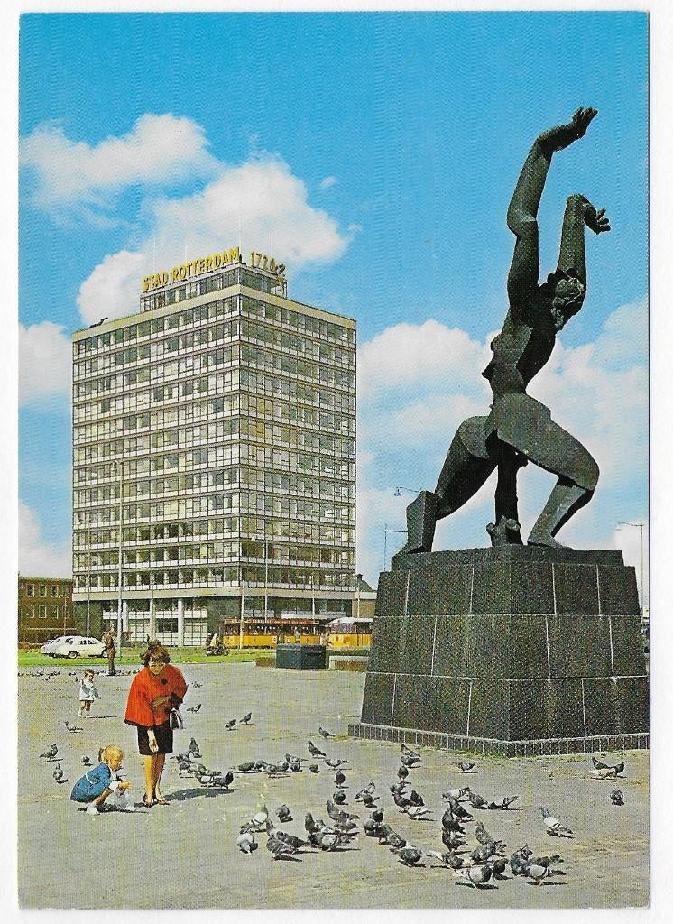 Rotterdam Verwoeste stad Ongelopen ansichtkaart B4411, Ophalen of Verzenden, 1980 tot heden, Ongelopen, Zuid-Holland