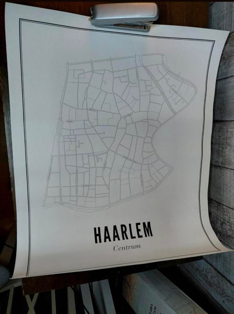 Haarlem centrum WIJCK poster / print., Ophalen of Verzenden
