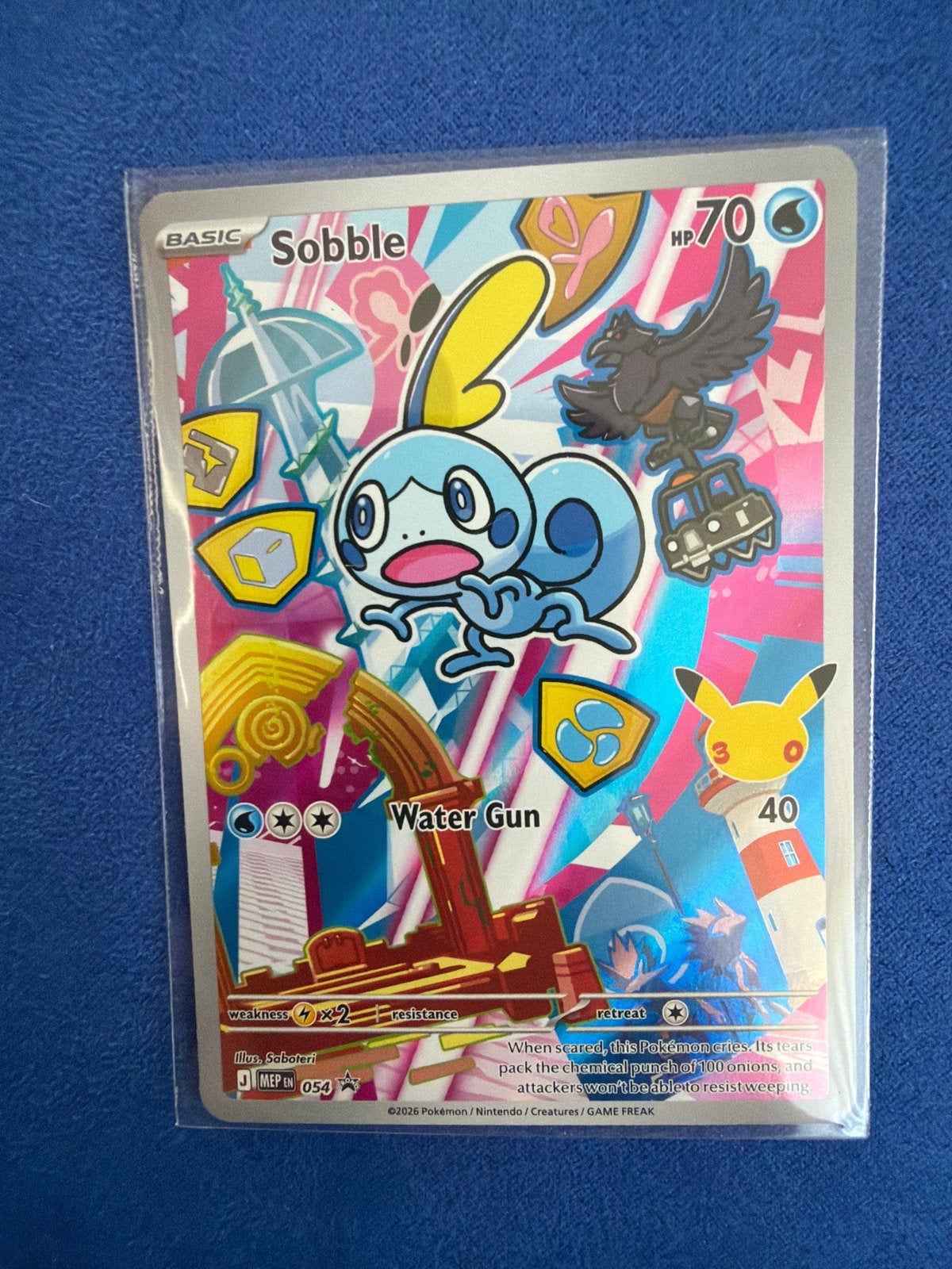 Pokémon Kaart Sobble Celebrations Full Art 054/050, Ophalen of Verzenden, Zo goed als nieuw, Losse kaart