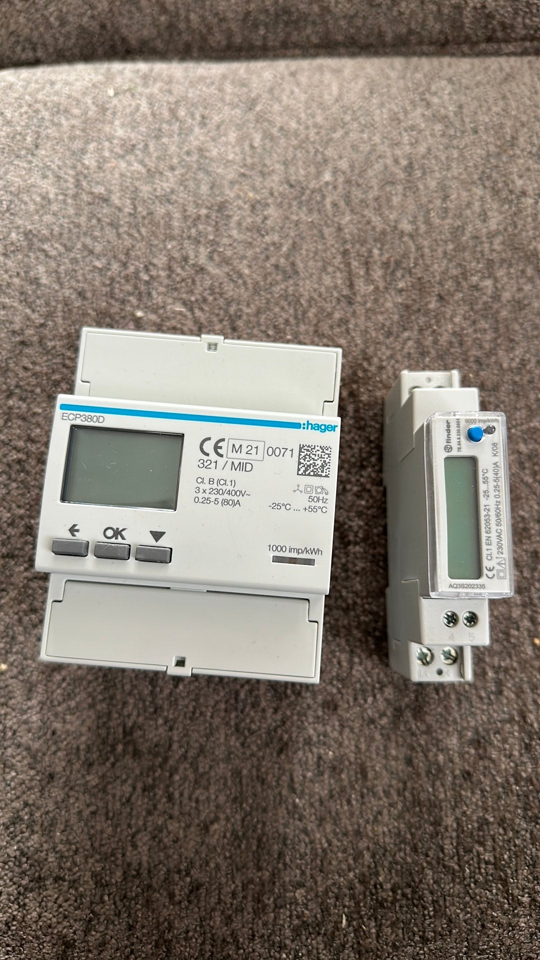 Hager ECP380D verbruikmeter, Doe-het-zelf en Verbouw, Elektra en Kabels, Ophalen of Verzenden, Zo goed als nieuw, Overige typen