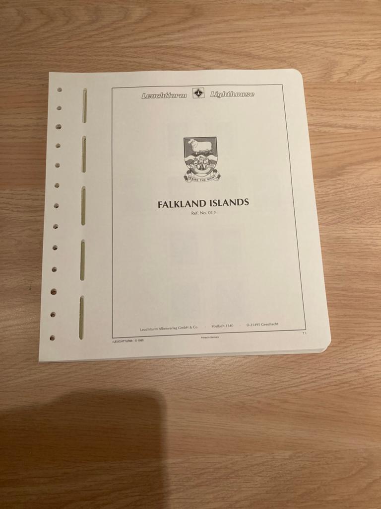 Leuchtturm SF Album Bladen Falkland Islands 1990 t/m 1995, Postzegels en Munten, Postzegels | Toebehoren, Verzenden, Verzamelalbum
