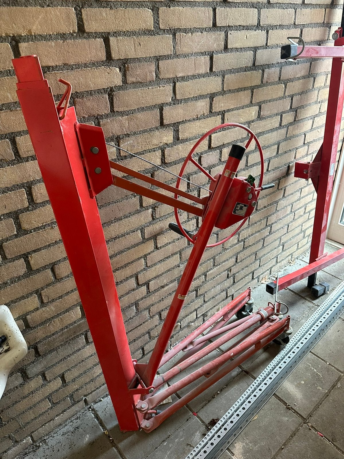 Tectake platenlift, Ophalen, Gebruikt, Handmatig