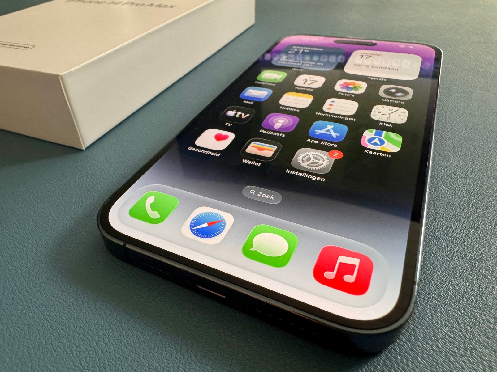 Apple iPhone 14 Pro Max, 256Gb, Purple, Batterij 100%, zgn, Paars, Zo goed als nieuw, Zonder simlock, IPhone 14 Pro Max