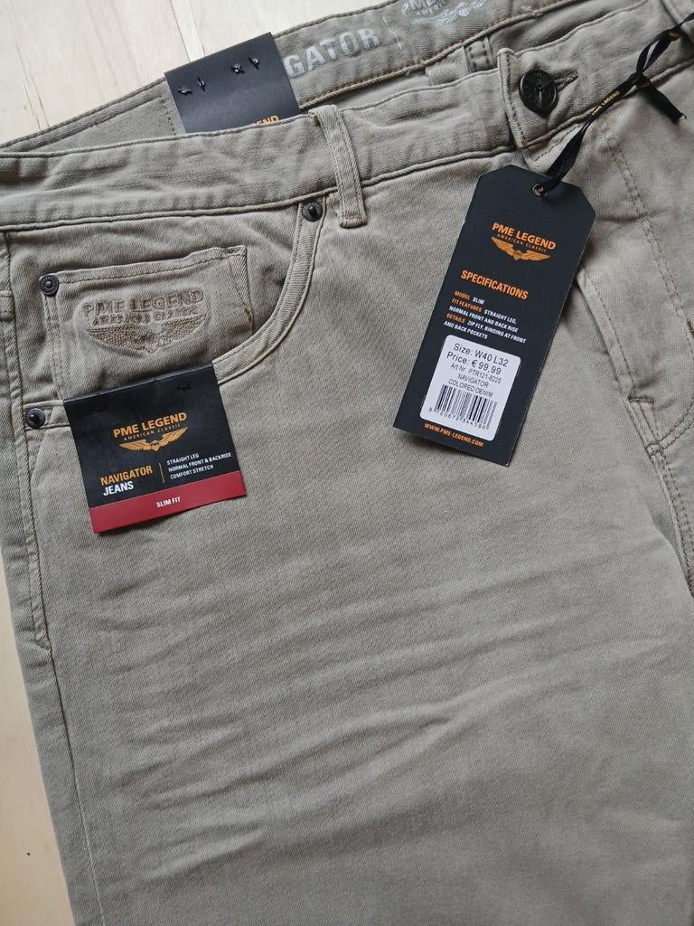 PME Legend Navigator slimfit jeans maat W40 L32, Nieuw, W32 (confectie 46) of kleiner, Ophalen of Verzenden, Grijs