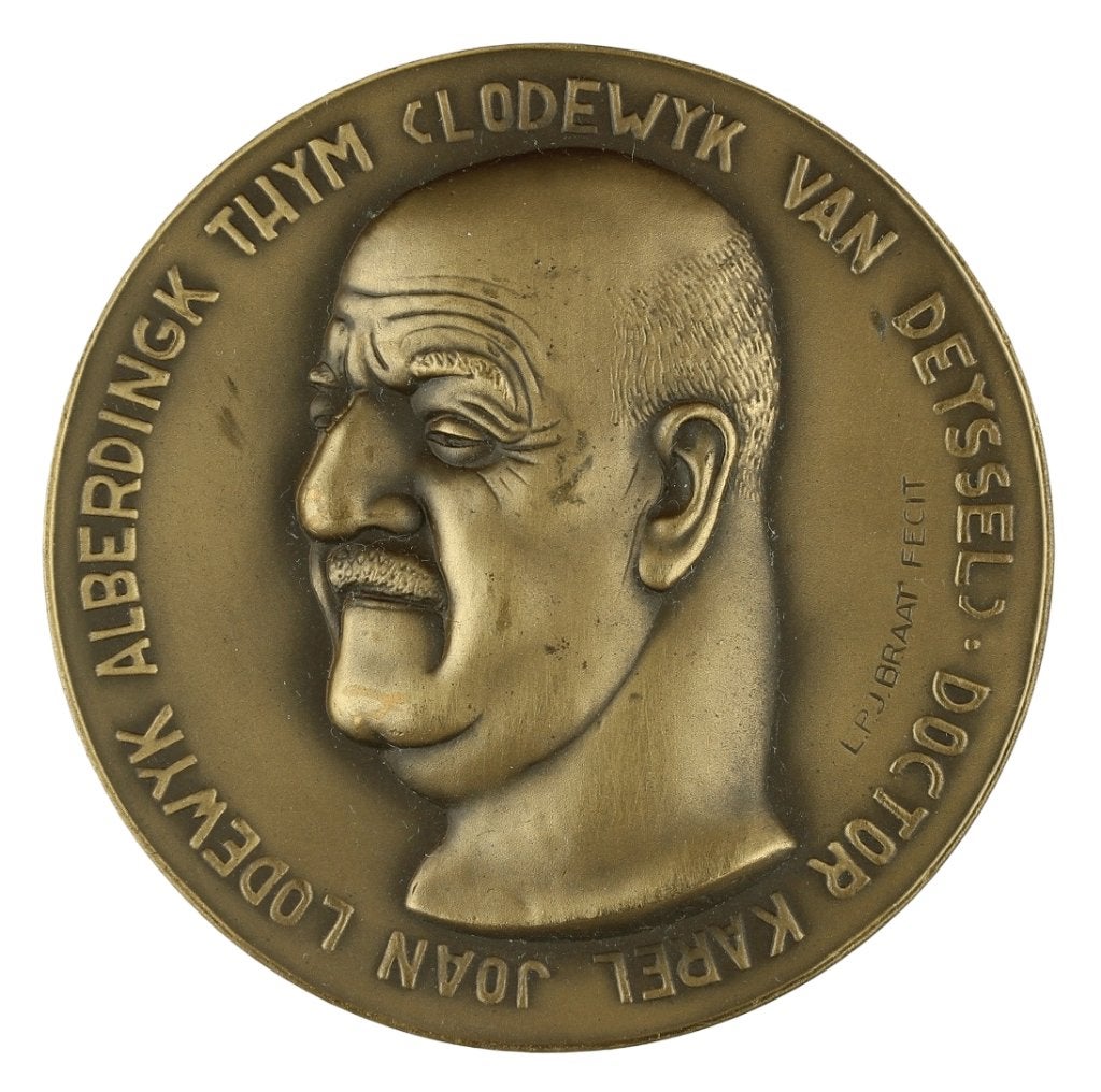 Penning VPK 1935 Leo Braat : Lodewijk van Deysel, Verzenden, Brons, Nederland