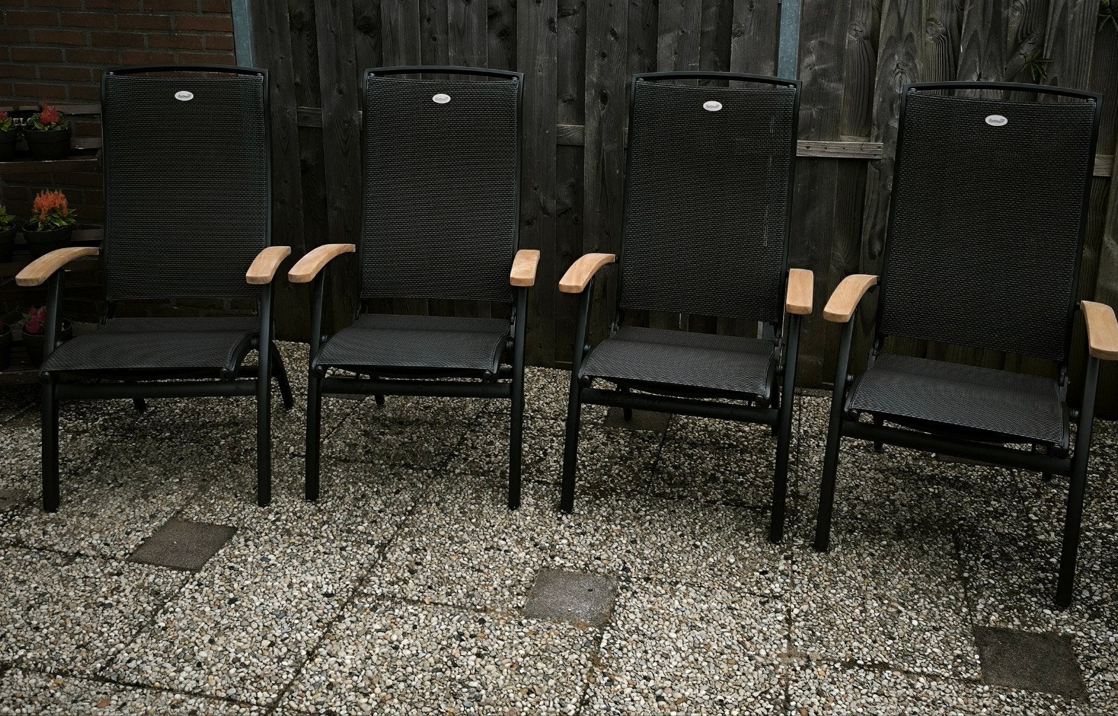 6 Hartman DaVinci verstelbare tuinstoelen., Ophalen, Gebruikt, Verstelbaar