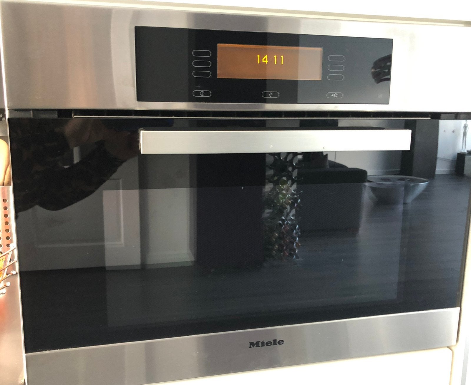 Miele H4081BM combi-oven inbouw, Ophalen, 45 tot 50 cm, Gebruikt, Combi-oven