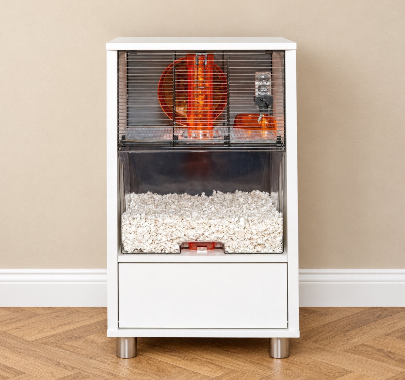 Luxe hamsterkooi ‘Omlet Qute’ met opbergvak, Ophalen, Gebruikt, 60 tot 90 cm, Minder dan 75 cm