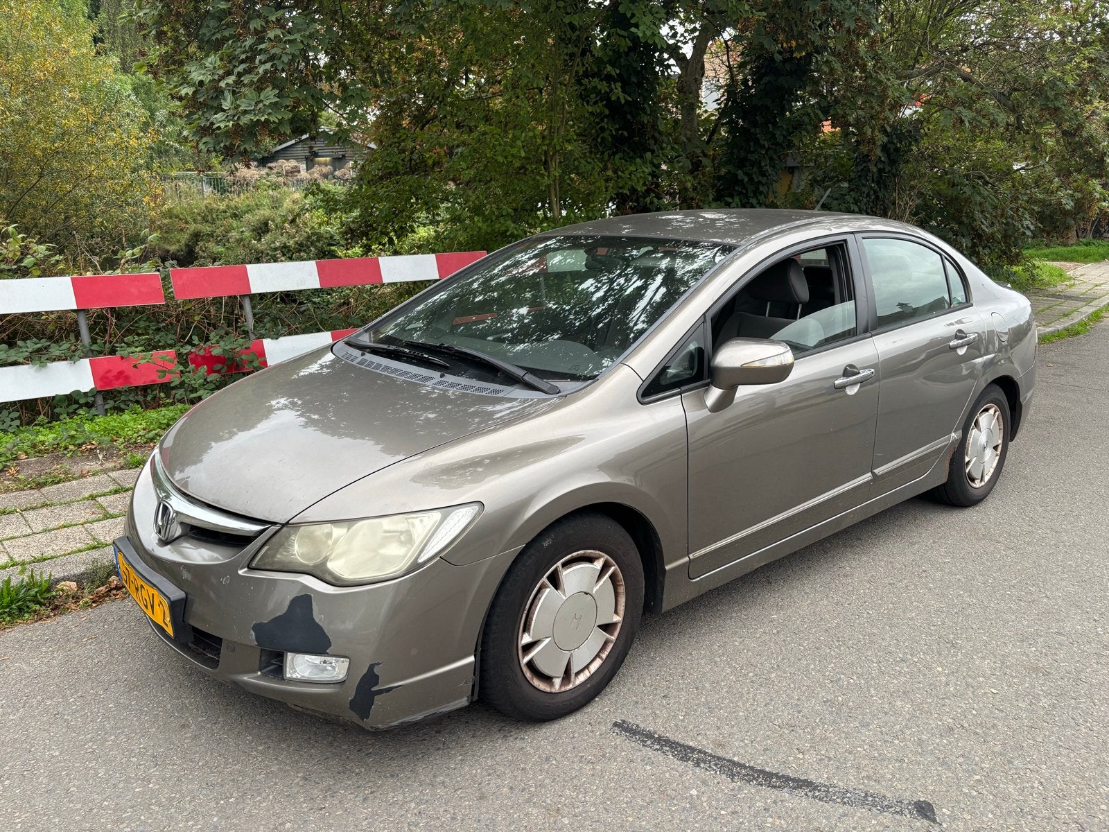 Honda Civic 1.3 Vtec Hybrid 4DR C-tr. 2006 Grijs, Auto's, Bedrijf, Hybride Elektrisch/Benzine, 22 km/l, Sedan