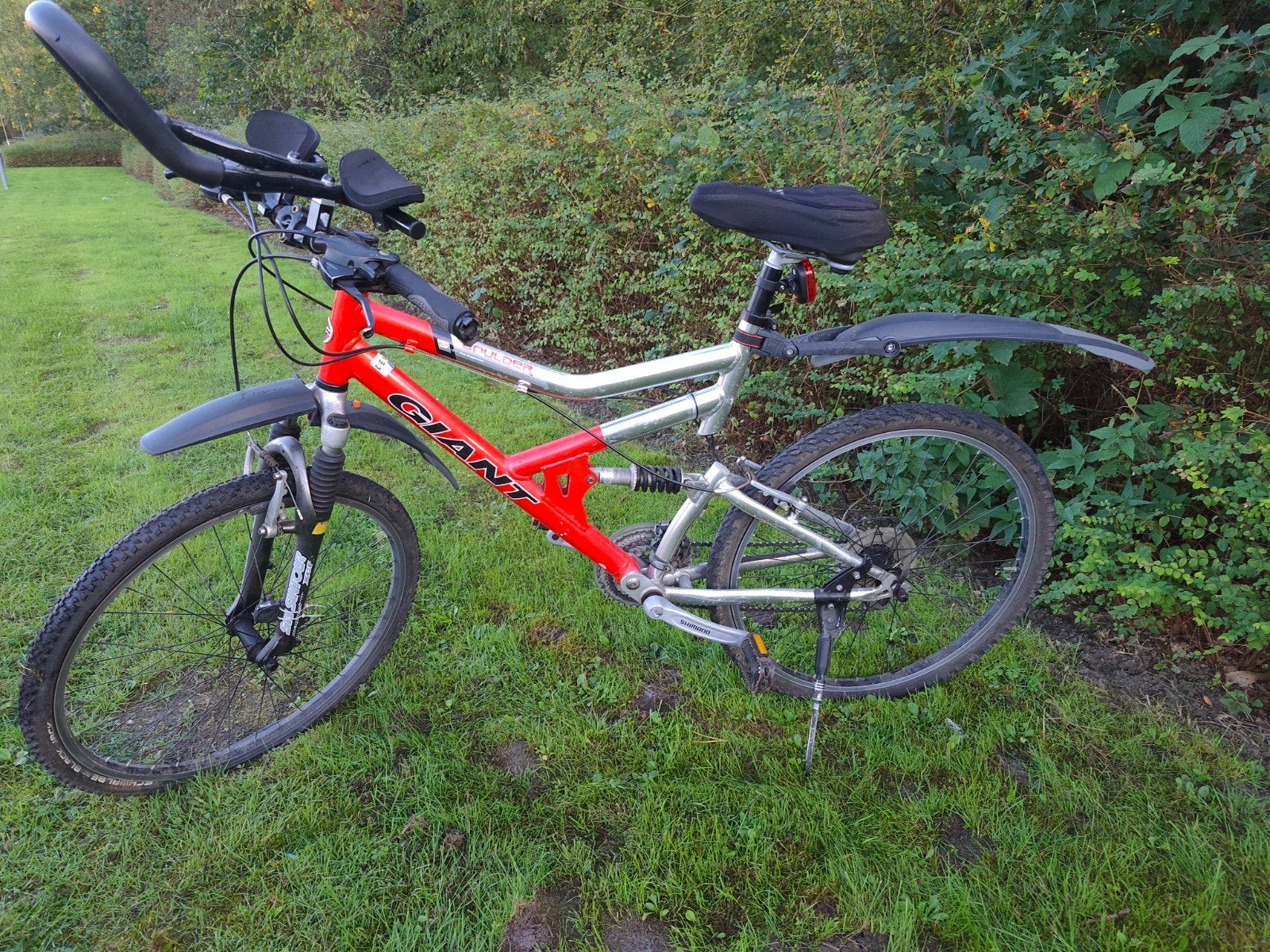 Giant Boulder Mountainbike - Volledig Geveerd, Fietsen en Brommers, Ophalen, Gebruikt, Velgrem, Giant