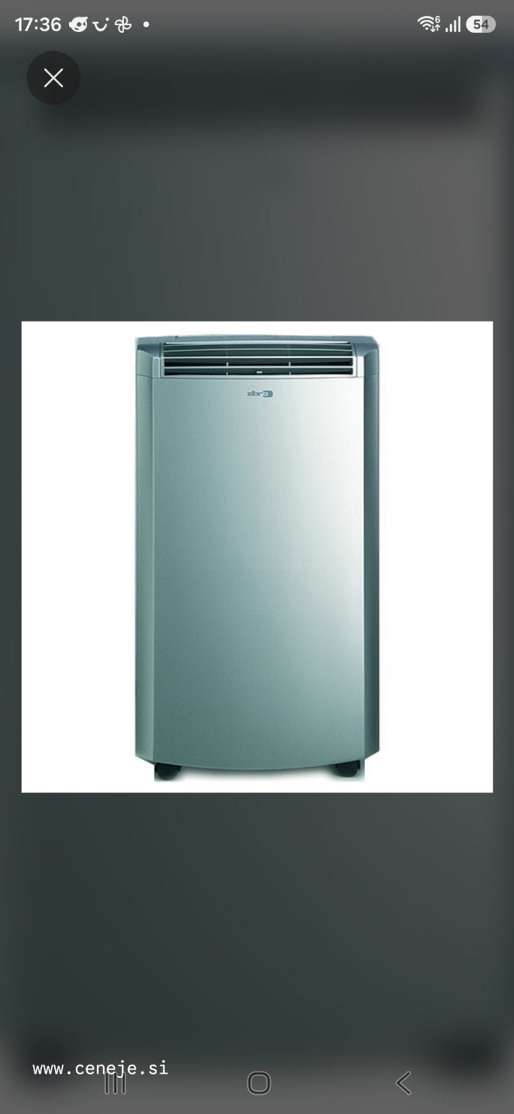 Zibro P328 Mobiele Airco met Afstandsbediening en Darm, Ophalen, Gebruikt, Ventileren, 3 snelheden of meer