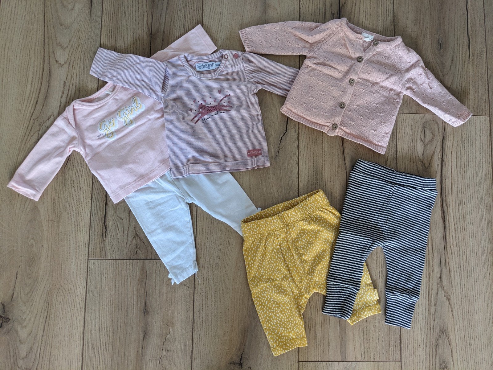 Kledingpakket meisje maat 50: vestje, shirts, leggings/broek, Ophalen of Verzenden, Zo goed als nieuw, Maat 50