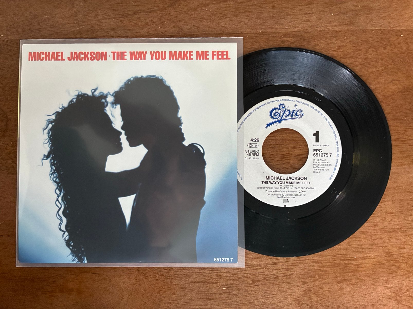 Michael Jackson - The way you make me feel, Ophalen of Verzenden, 7 inch