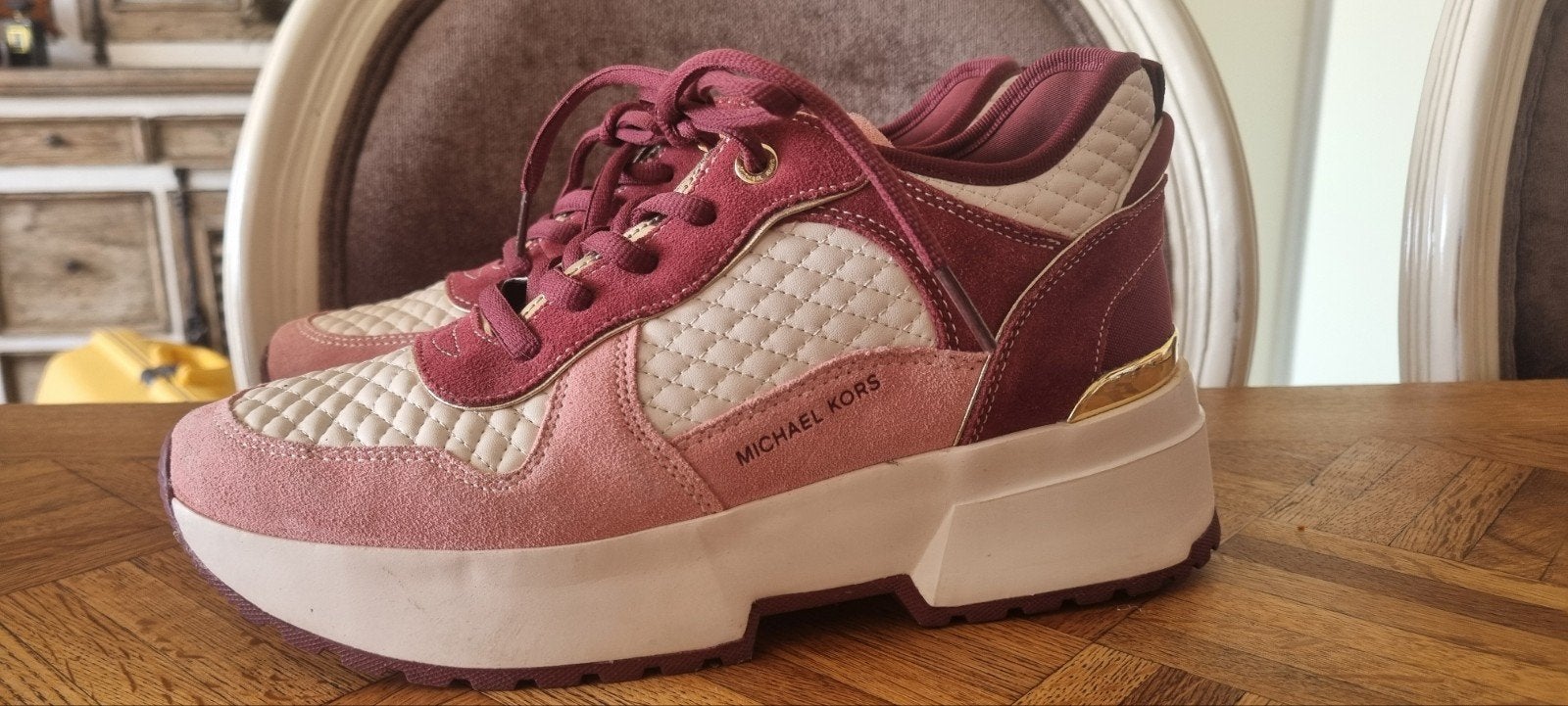 Michael Kors Sneakers Roze/Bordeauxrood, Michael Kors, Ophalen of Verzenden, Roze, Sneakers of Gympen